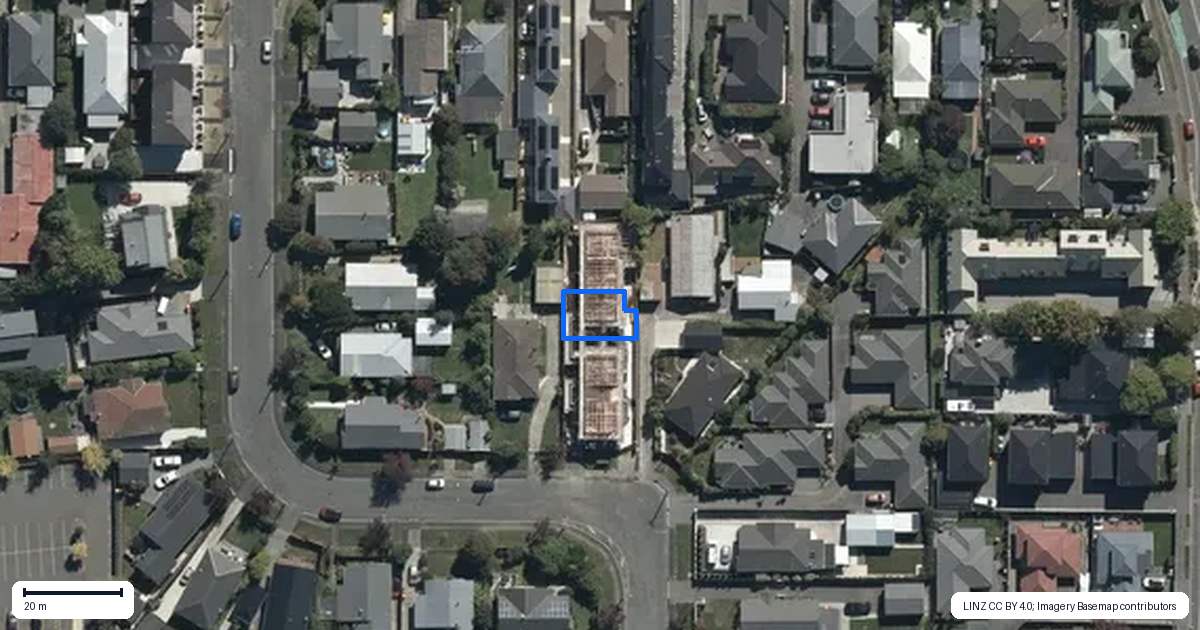 Property context map for 3/46 Lindsay Street, St Albans, Christchurch