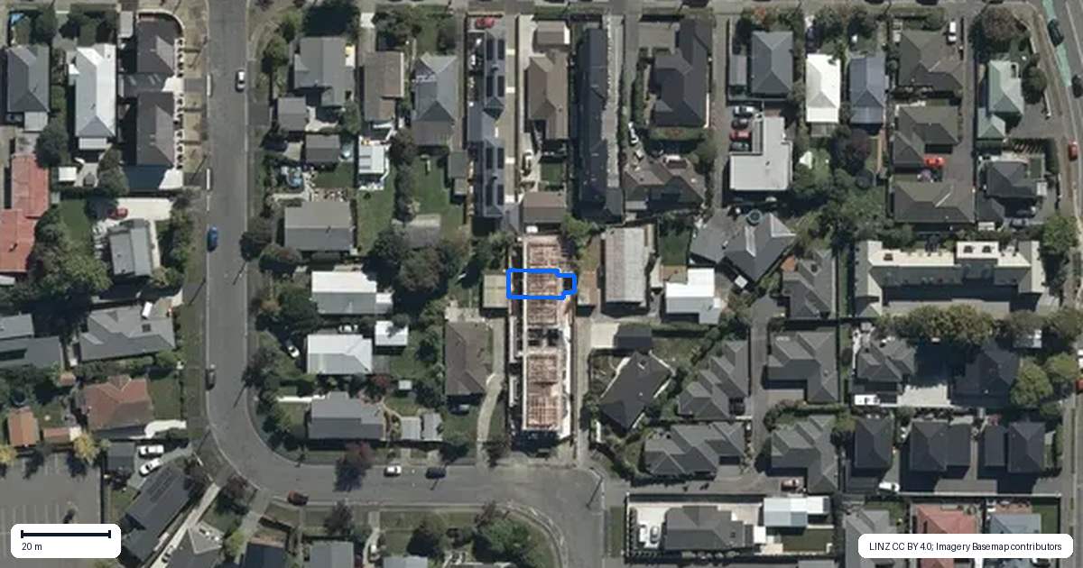 Property context map for 4/46 Lindsay Street, St Albans, Christchurch