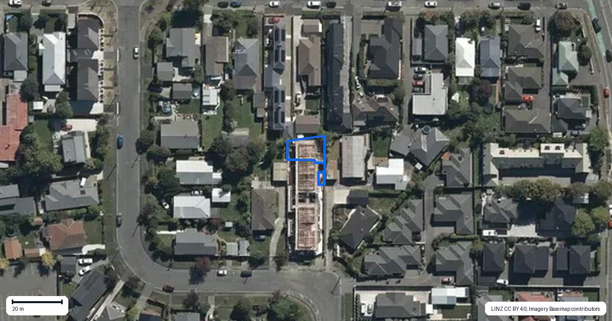 Property context map for 5/46 Lindsay Street, St Albans, Christchurch