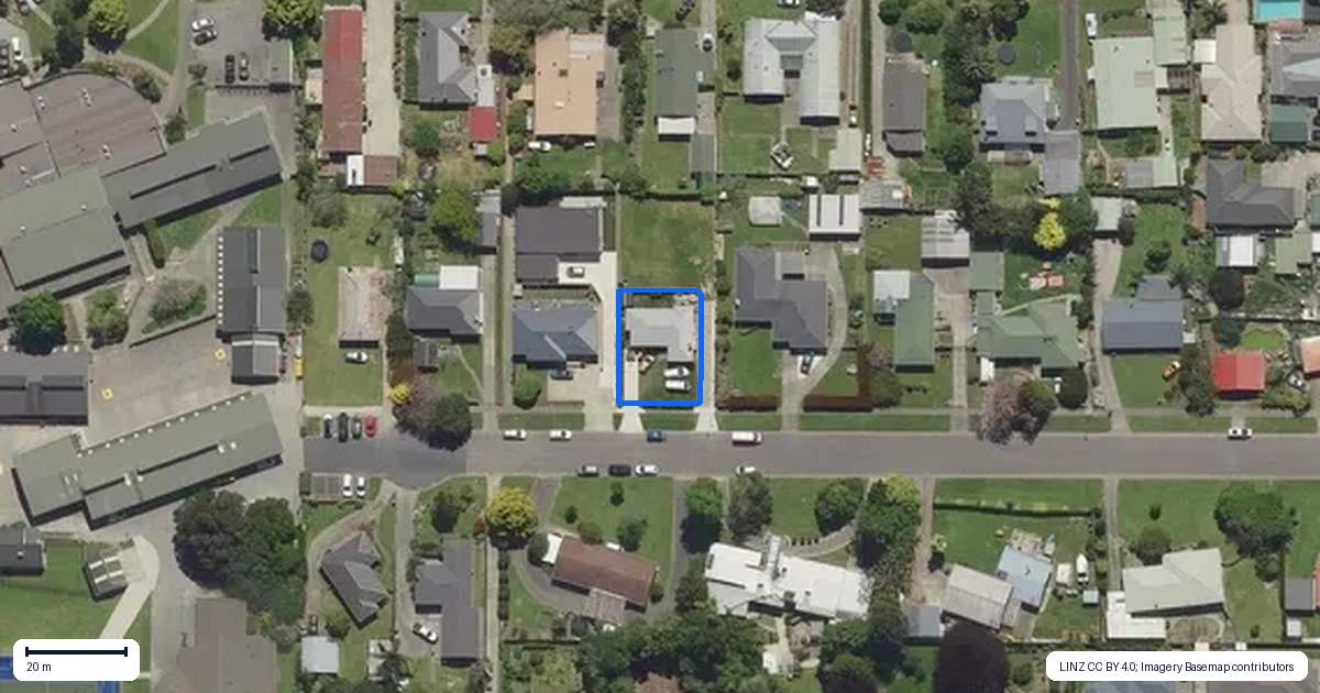 Property context map for 14 Fraser Street, Whakatane