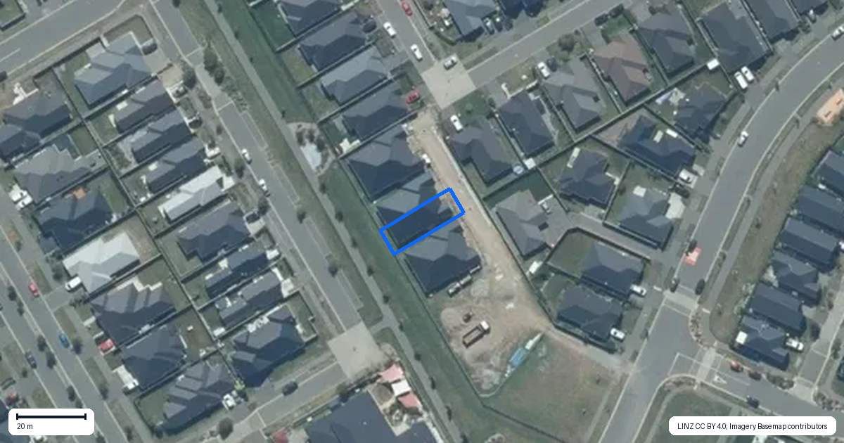 Property context map for 18 Hollows Lane, Rolleston