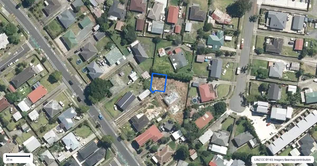 Property context map for 16E Friesian Drive, Mangere, Auckland