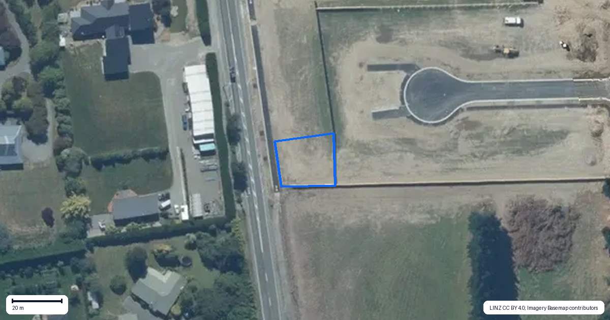 Property context map for 103 Birchs Road, Prebbleton