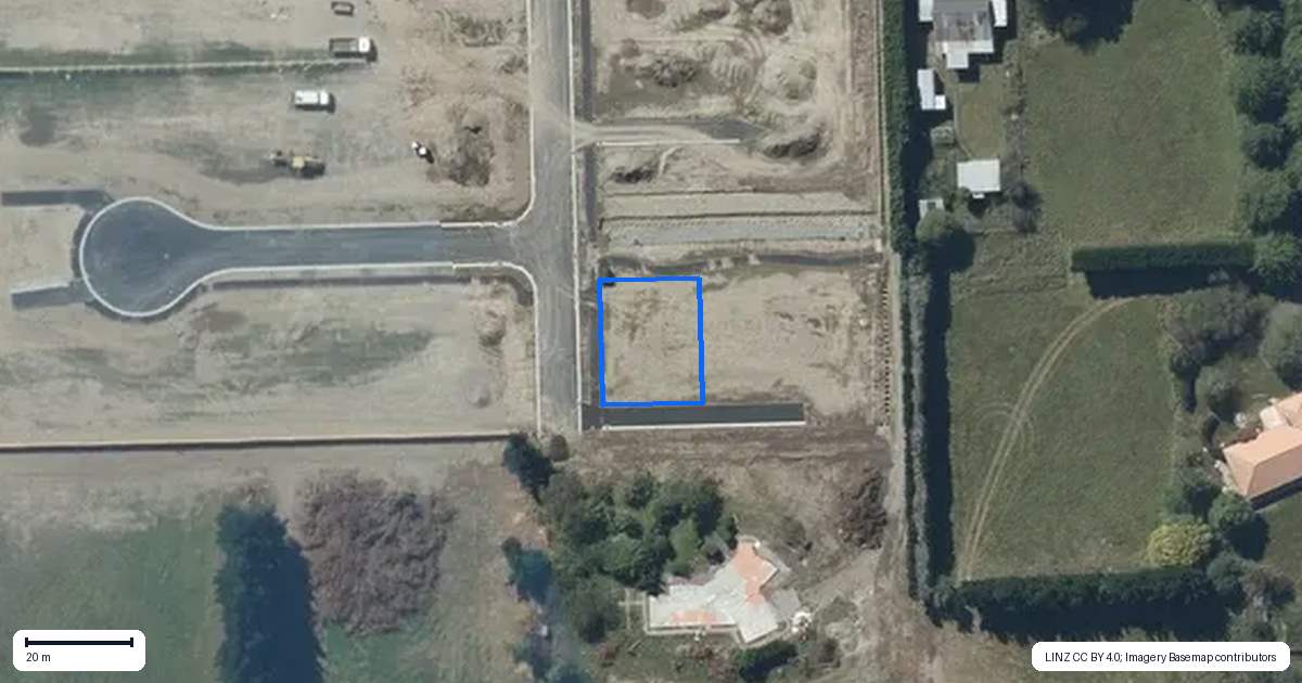Property context map for 13 Appledore Street, Prebbleton
