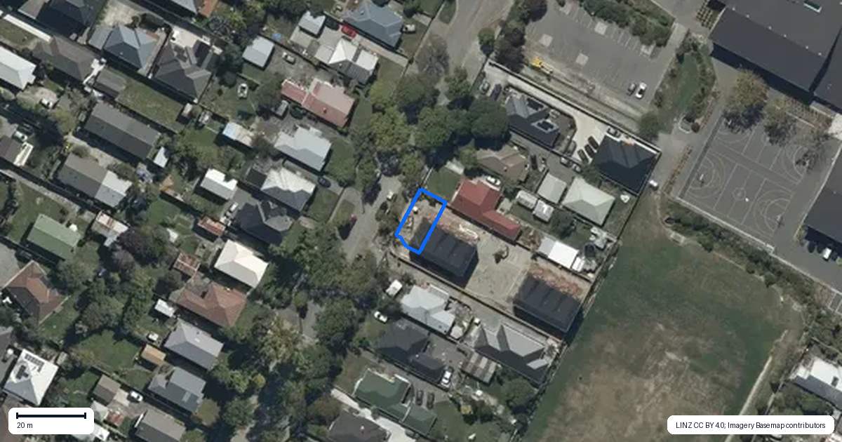 Property context map for 1/64 Ryan Street, Phillipstown, Christchurch