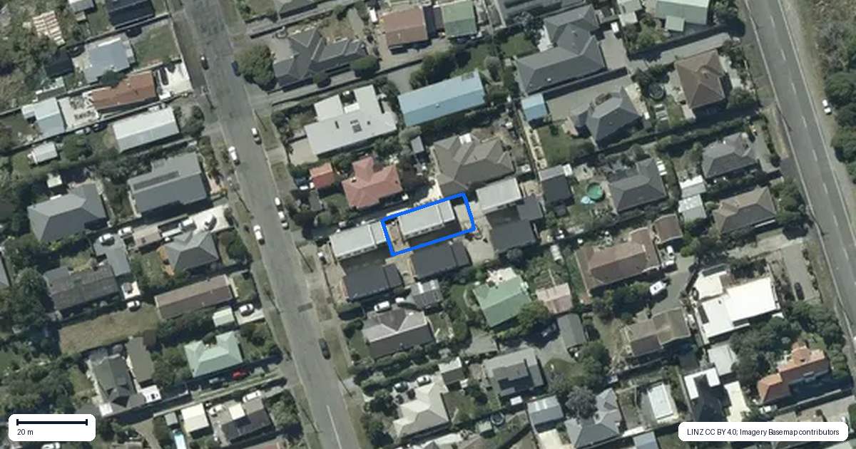 Property context map for 2/381 Pine Avenue, South New Brighton, Christchurch
