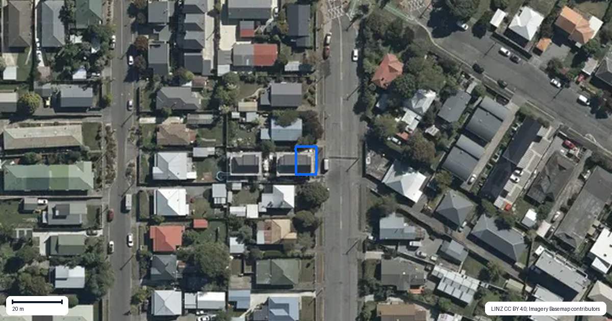 Property context map for 1/33 England Street, Phillipstown, Christchurch