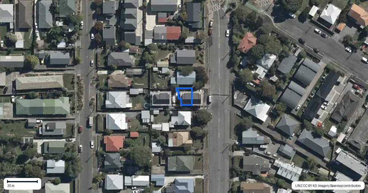 Property context map for 2/33 England Street, Phillipstown, Christchurch