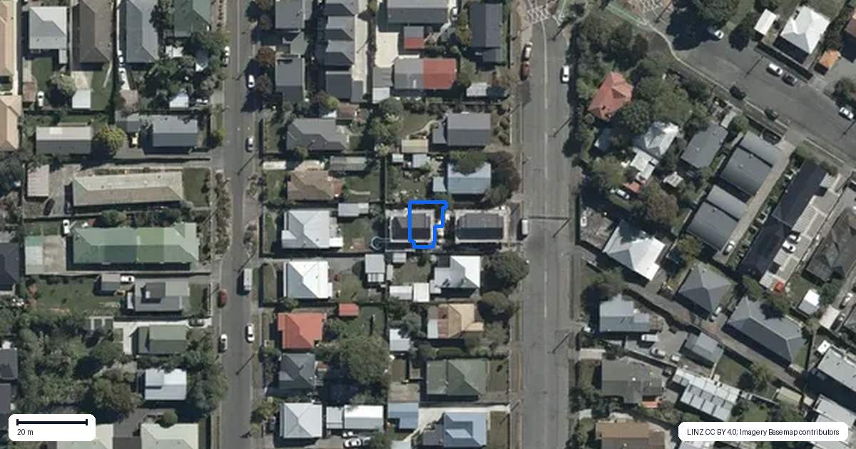 Property context map for 3/33 England Street, Phillipstown, Christchurch