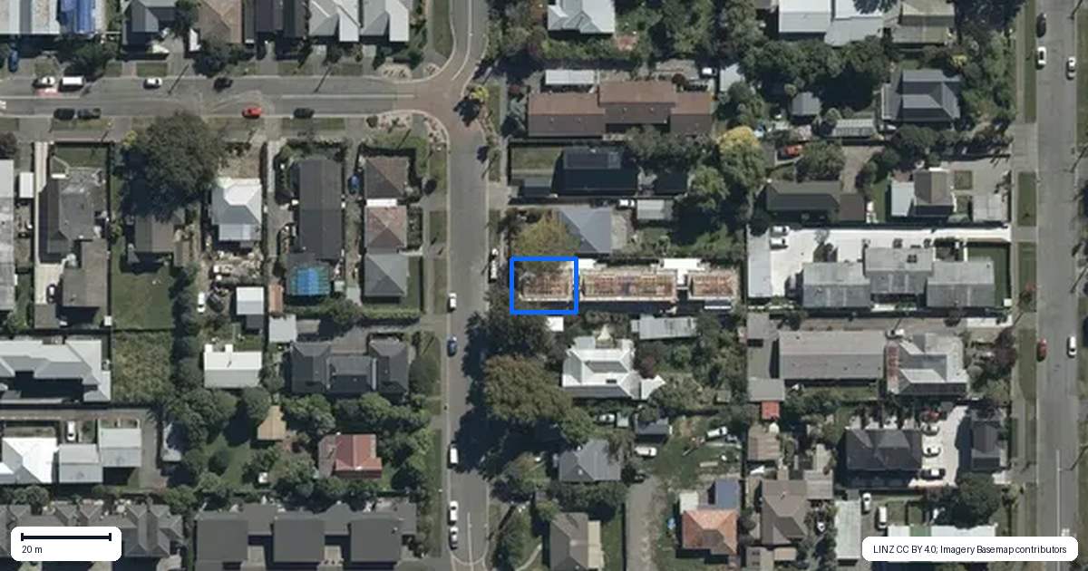 Property context map for 98A Geraldine Street, Edgeware, Christchurch