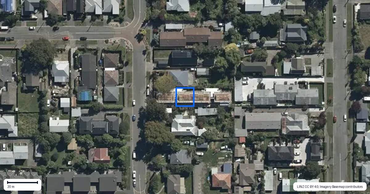 Property context map for 98B Geraldine Street, Edgeware, Christchurch