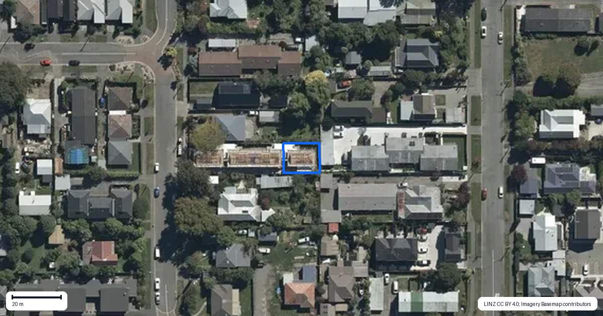 Property context map for 98D Geraldine Street, Edgeware, Christchurch