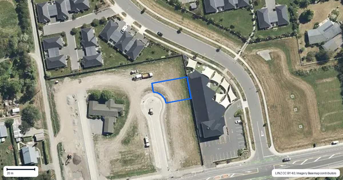Property context map for 8 Horton Place, Rangiora
