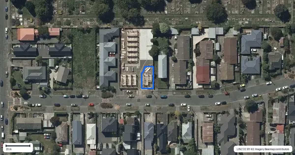 Property context map for 4/21 Fairfield Avenue, Addington, Christchurch