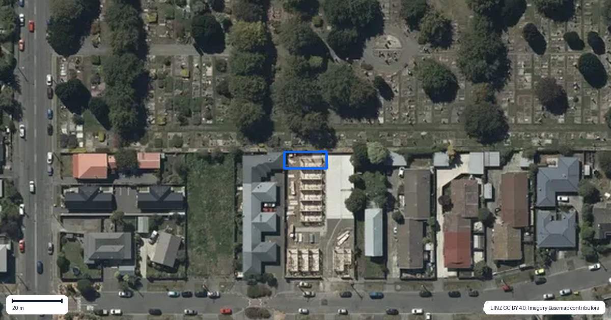 Property context map for 10/21 Fairfield Avenue, Addington, Christchurch