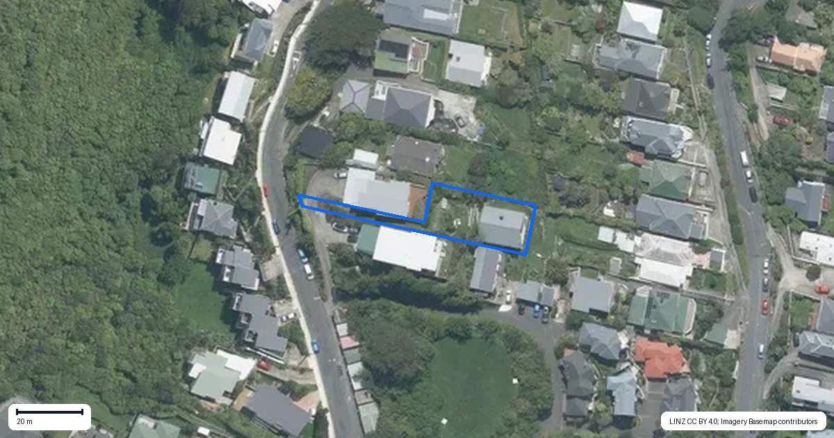 Property context map for 91A Karepa Street, Brooklyn, Wellington
