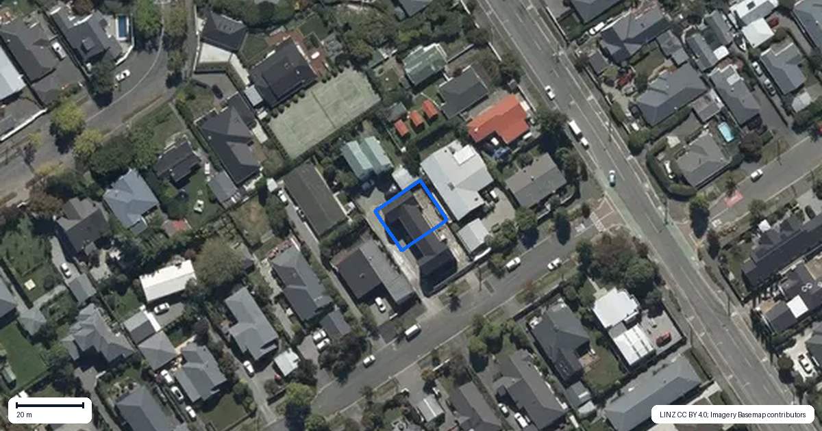 Property context map for 2/143 Weston Road, St Albans, Christchurch