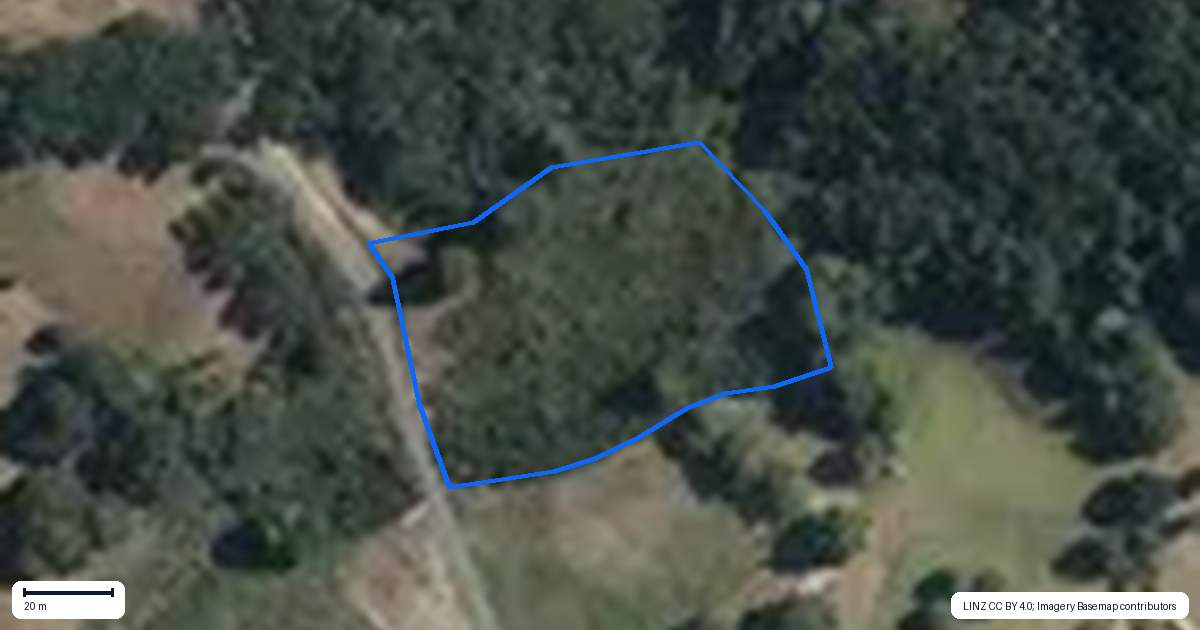 Property context map for 153 Waikoukou Valley Road, Waimauku