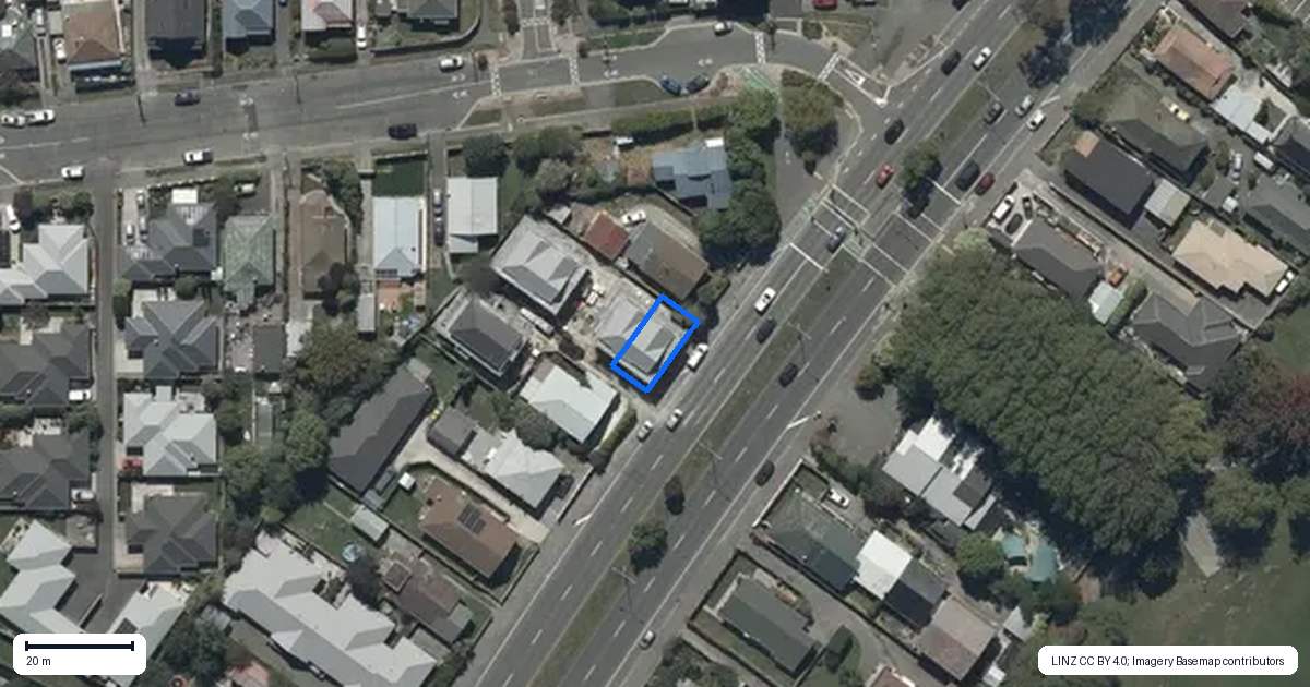 Property context map for 1/175 Aldwins Road, Phillipstown, Christchurch