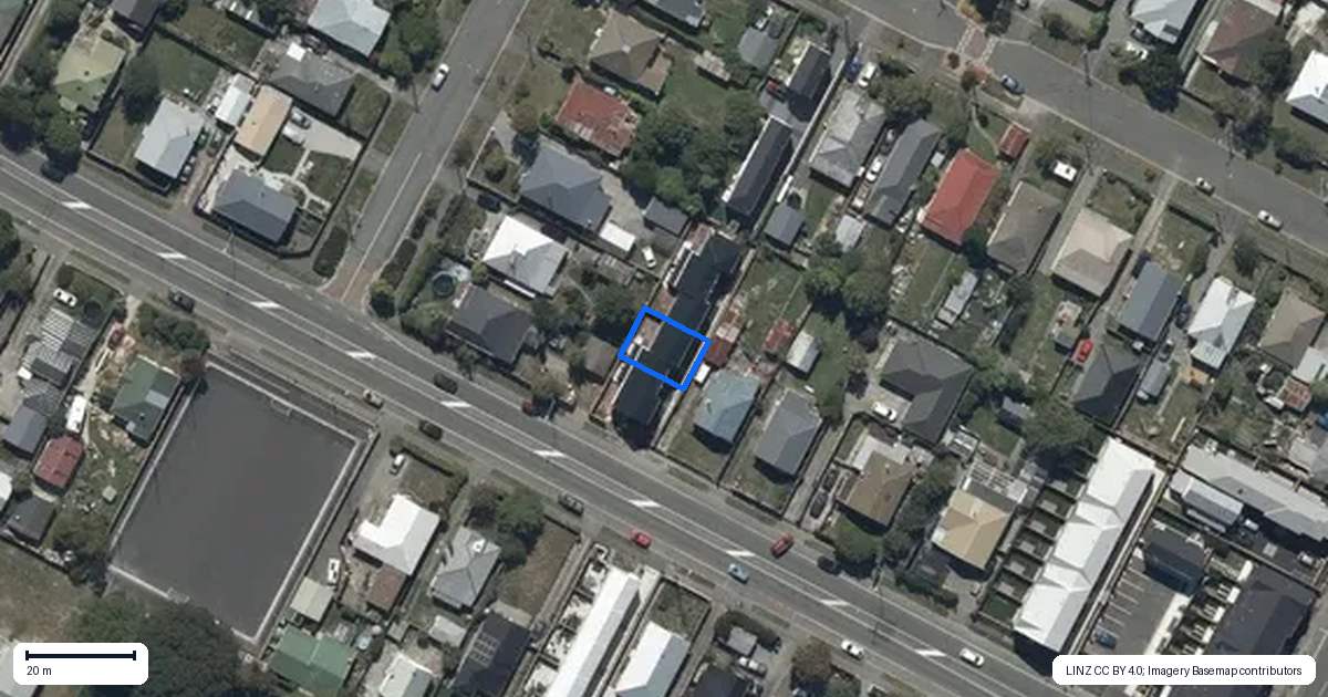 Property context map for 63B Harrow Street, Phillipstown, Christchurch