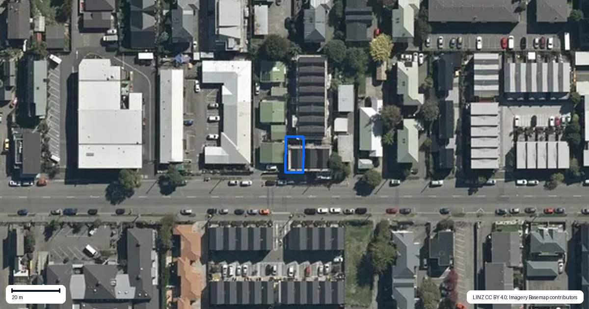 Property context map for 1/291 Hereford Street, Christchurch Central, Christchurch