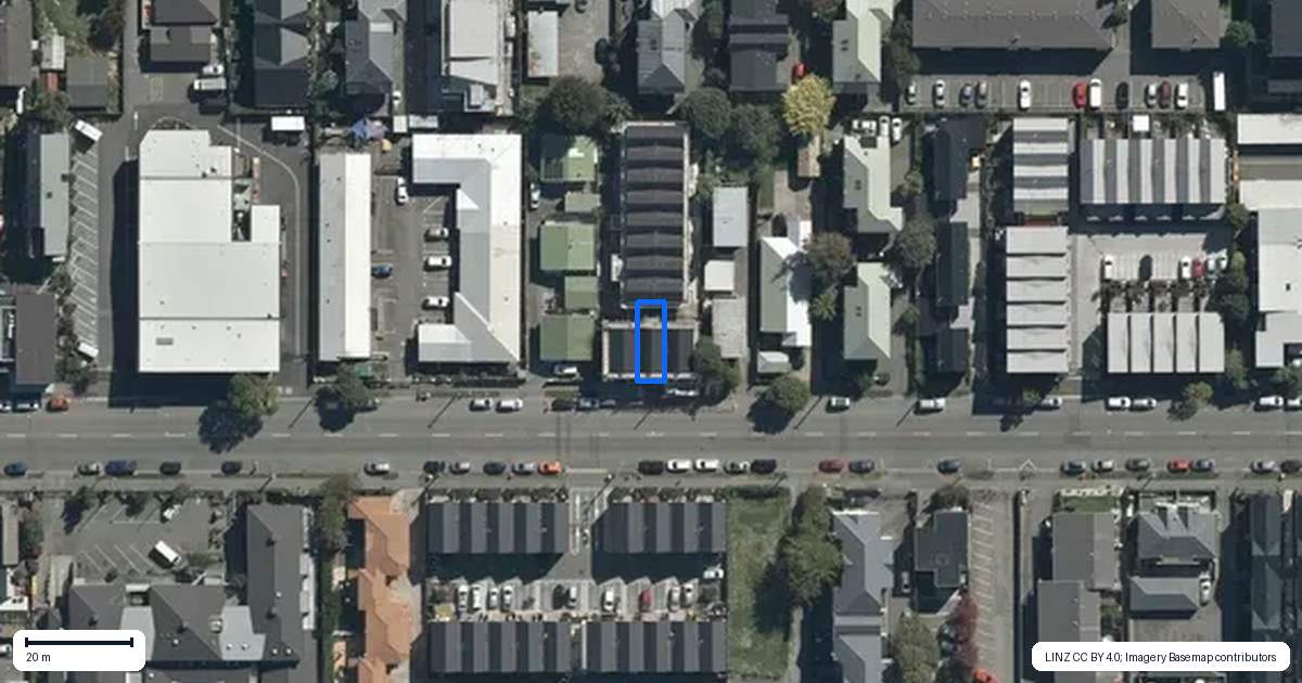 Property context map for 2/291 Hereford Street, Christchurch Central, Christchurch