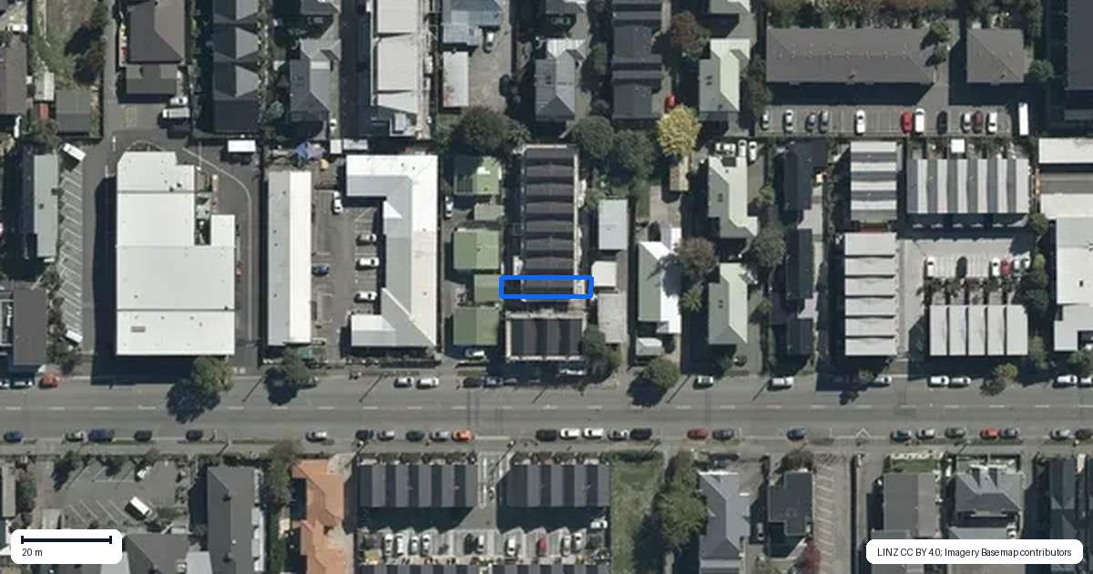 Property context map for 4/291 Hereford Street, Christchurch Central, Christchurch