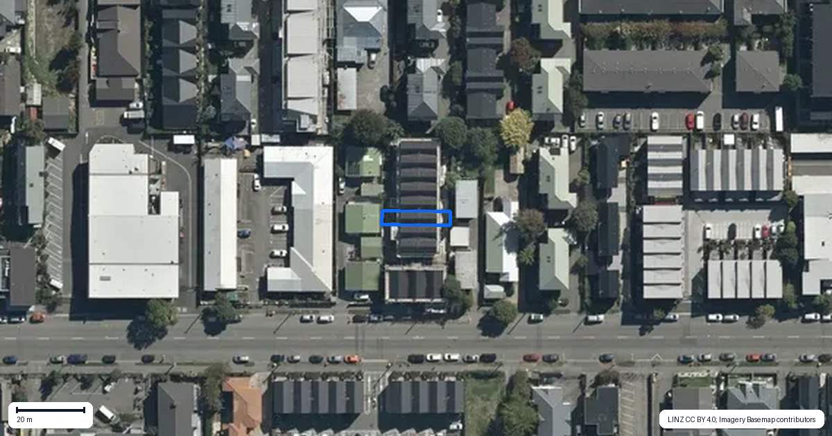 Property context map for 6/291 Hereford Street, Christchurch Central, Christchurch