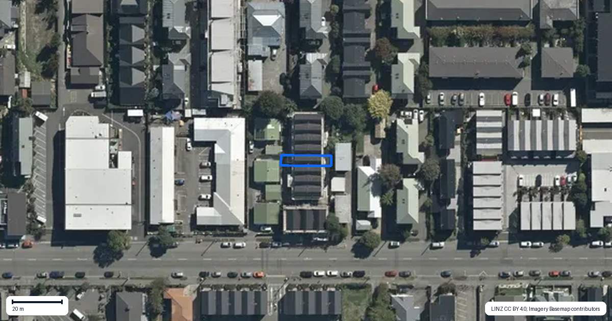 Property context map for 7/291 Hereford Street, Christchurch Central, Christchurch