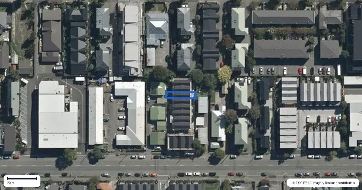 Property context map for 9/291 Hereford Street, Christchurch Central, Christchurch