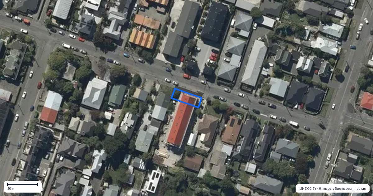 Property context map for 1/38 Buffon Street, Waltham, Christchurch