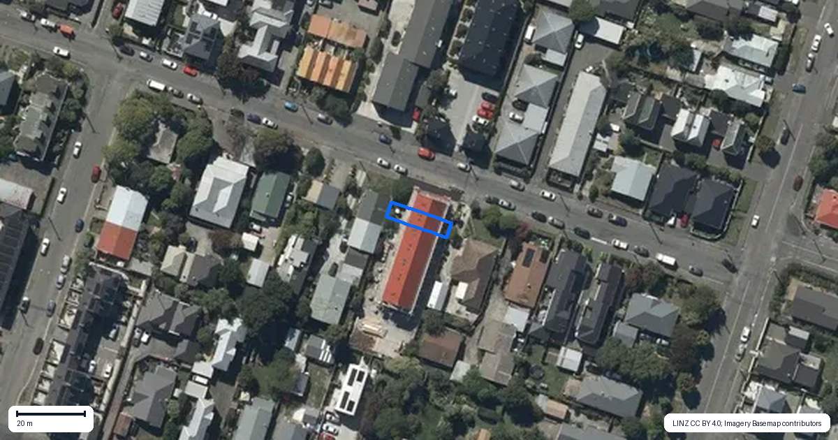 Property context map for 2/38 Buffon Street, Waltham, Christchurch