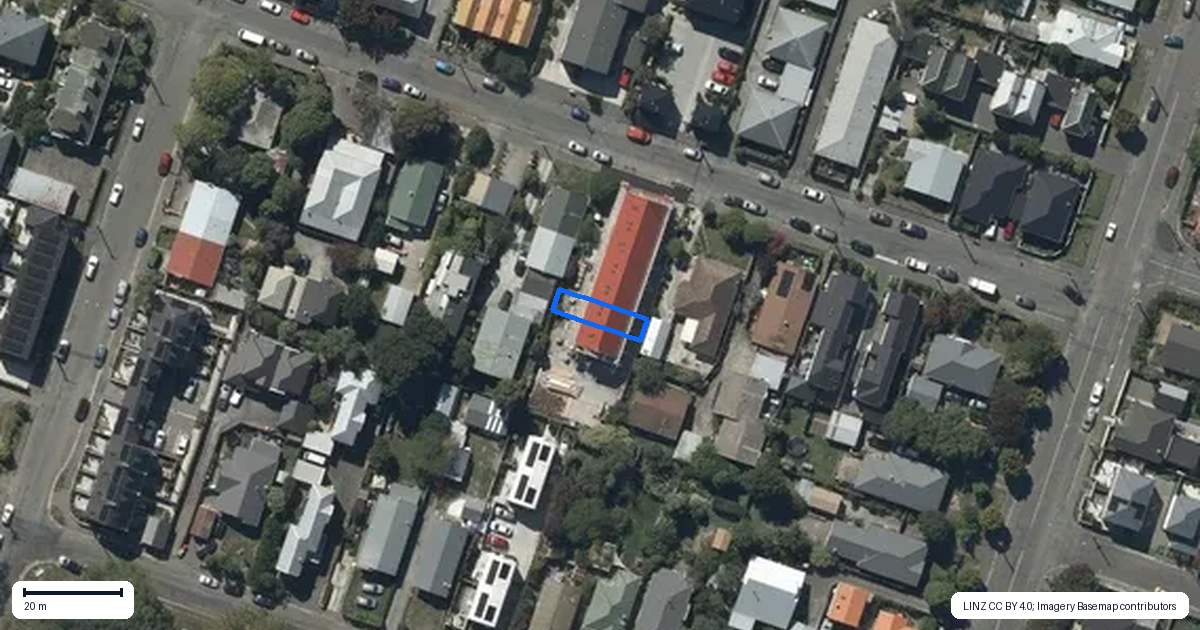 Property context map for 6/38 Buffon Street, Waltham, Christchurch