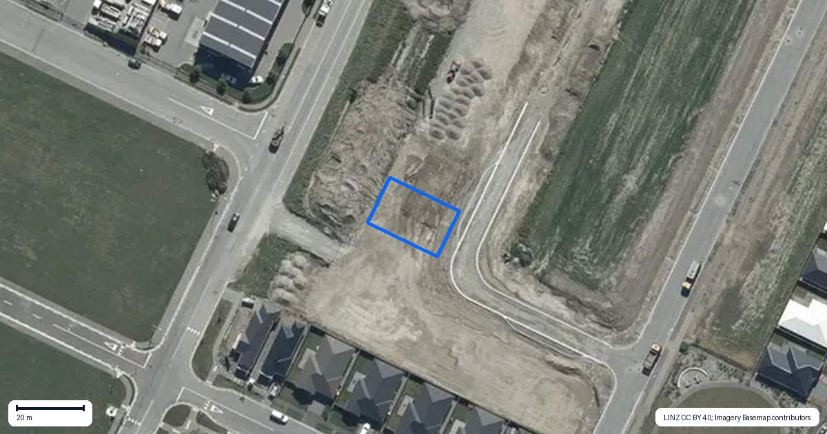 Property context map for 13 Rita Angus Road, Belfast, Christchurch