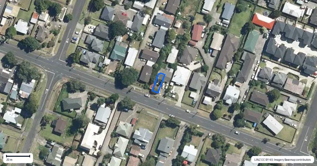 Property context map for 2/21 Tennessee Avenue, Mangere East, Auckland