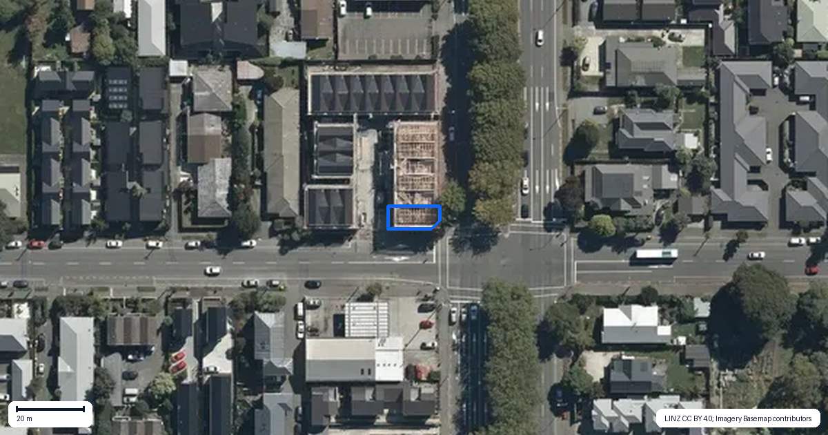 Property context map for 1/187 Fitzgerald Avenue, Christchurch Central, Christchurch