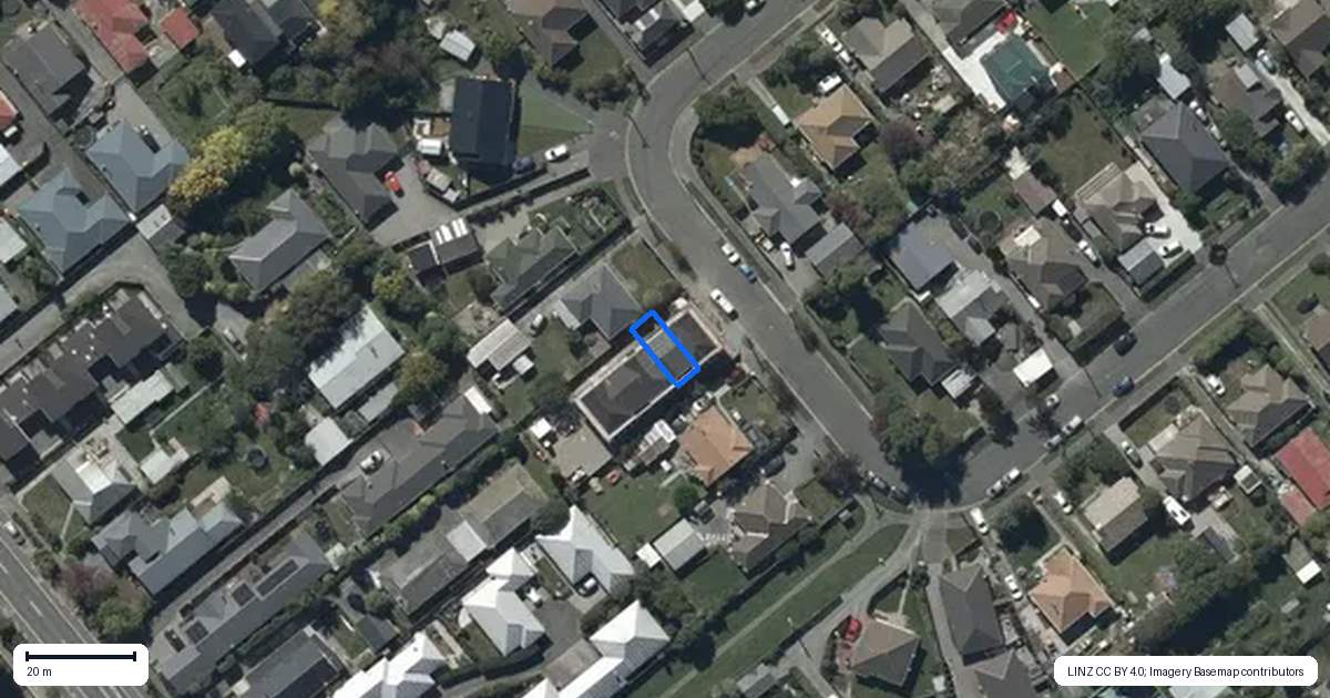 Property context map for 2/33 Winsor Crescent, Spreydon, Christchurch