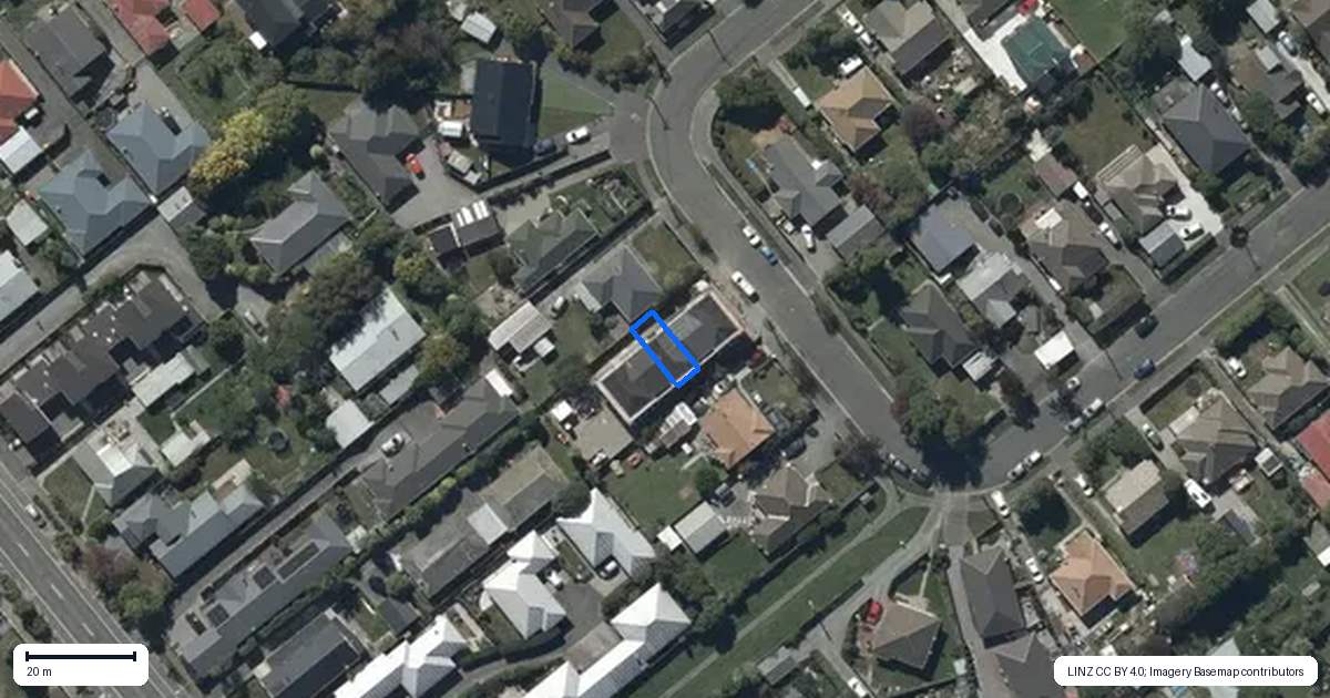 Property context map for 3/33 Winsor Crescent, Spreydon, Christchurch