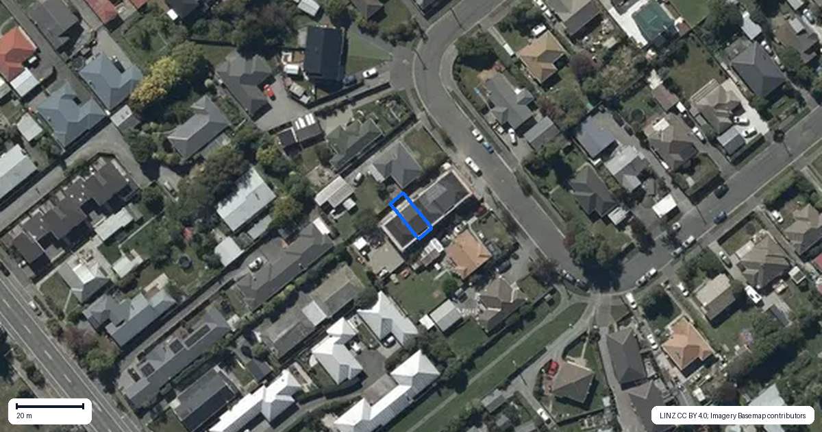 Property context map for 4/33 Winsor Crescent, Spreydon, Christchurch