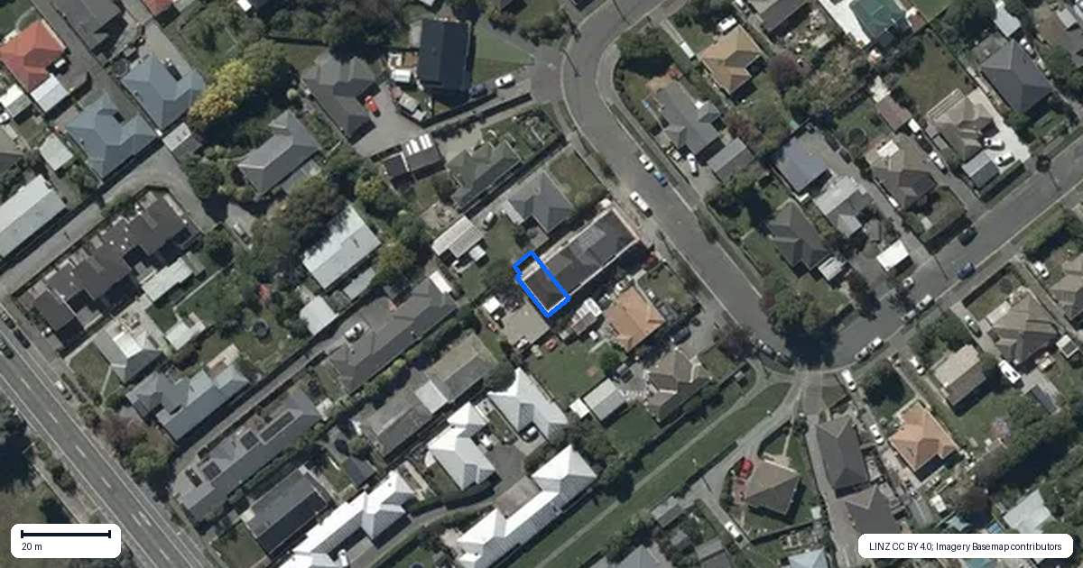 Property context map for 5/33 Winsor Crescent, Spreydon, Christchurch