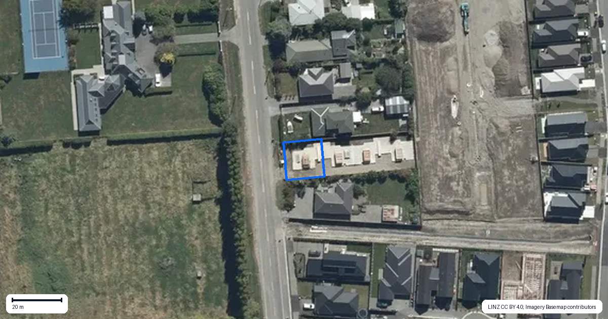 Property context map for 1/314 Highsted Road, Casebrook, Christchurch