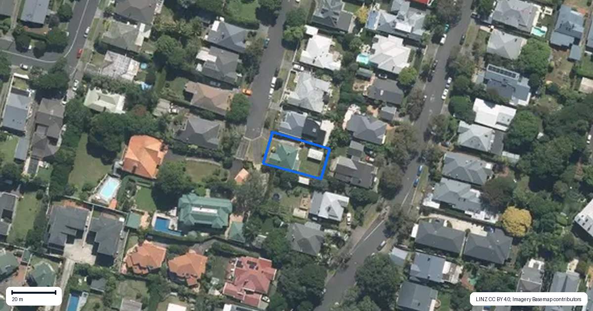 Property context map for 16 Tarata Street, Mount Eden, Auckland