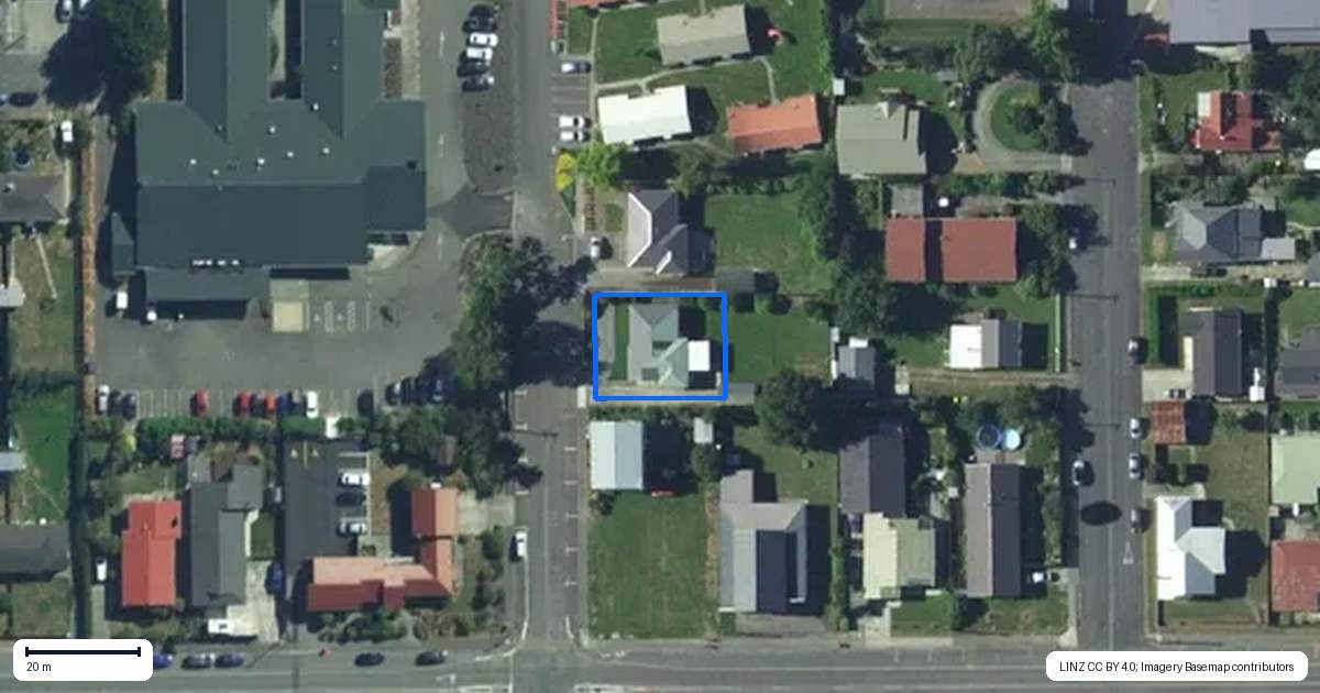 Property context map for 6 Birch Lane, Gore