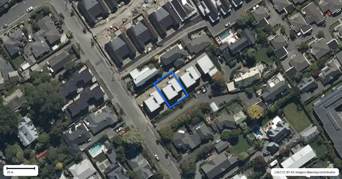 Property context map for 2/42 Browns Road, St Albans, Christchurch