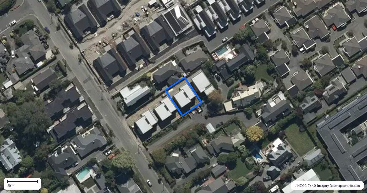 Property context map for 3/42 Browns Road, St Albans, Christchurch