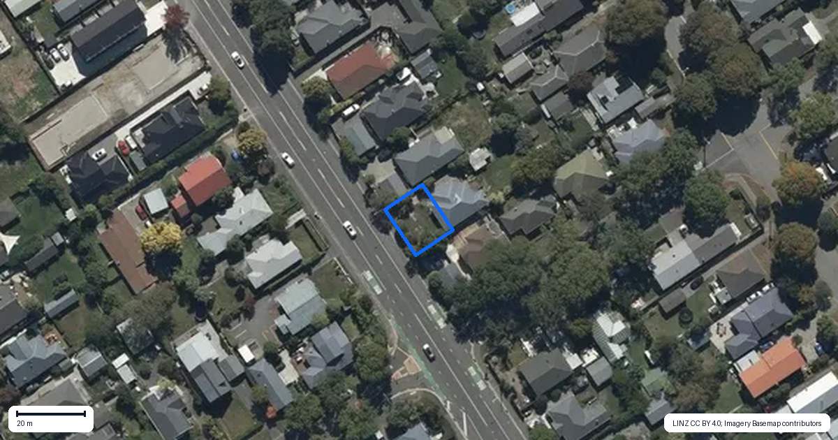 Property context map for 1/188 Cranford Street, St Albans, Christchurch