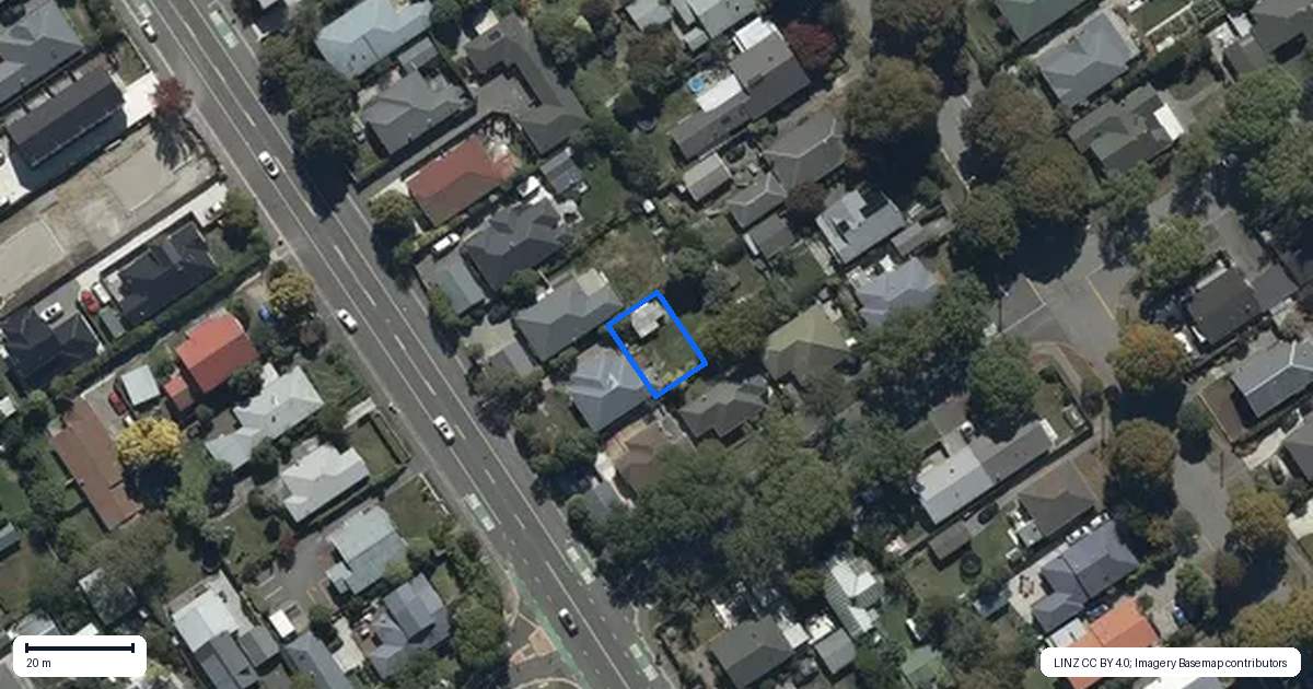 Property context map for 3/188 Cranford Street, St Albans, Christchurch
