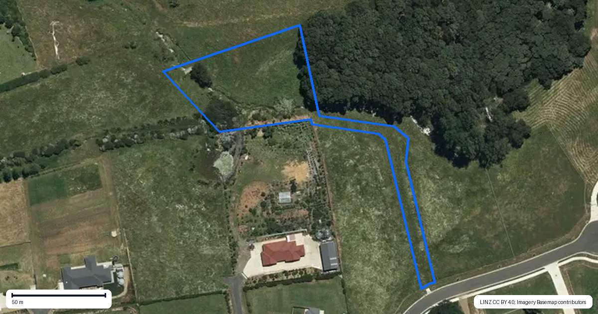 Property context map for 85 Dean Road, Pokeno