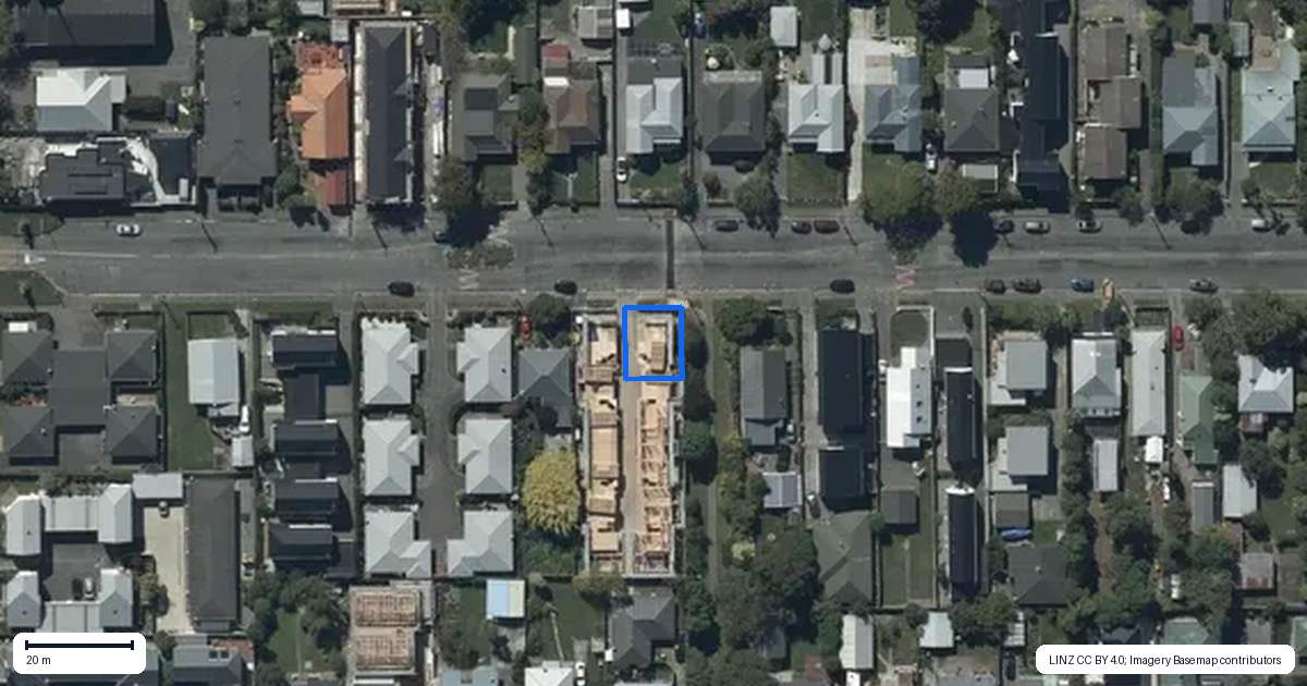 Property context map for 1/26 Southey Street, Sydenham, Christchurch