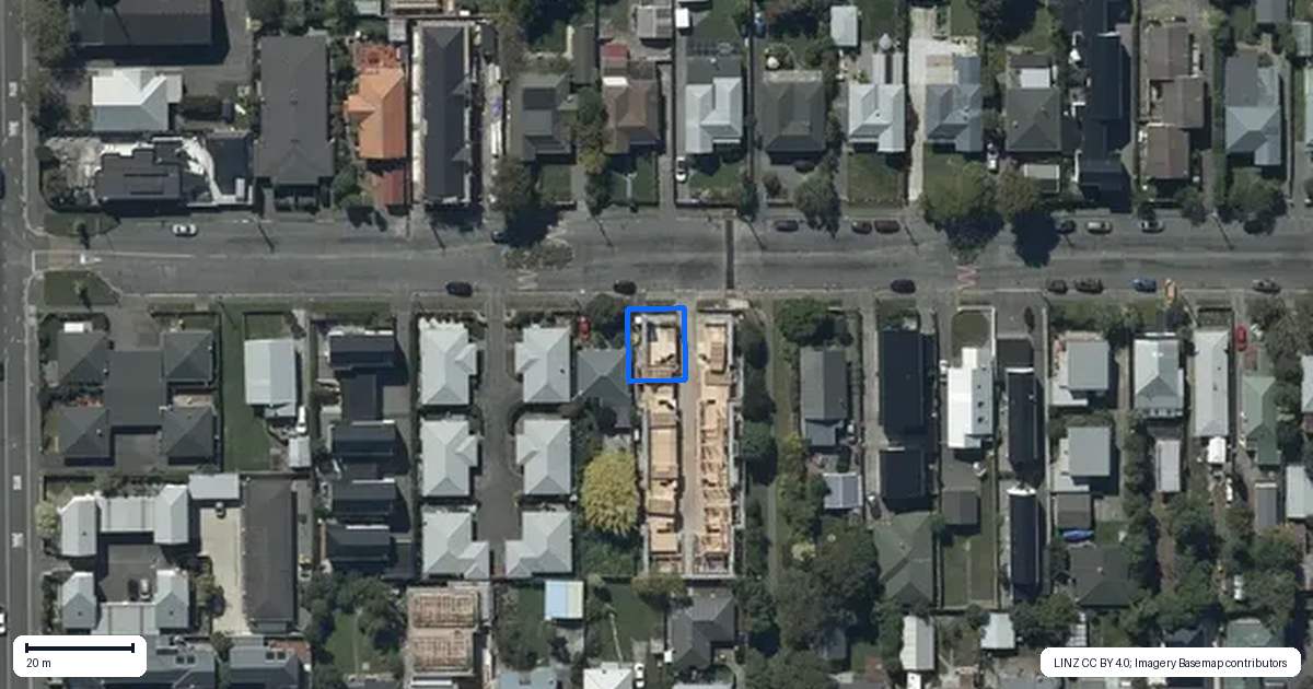 Property context map for 1/24 Southey Street, Sydenham, Christchurch